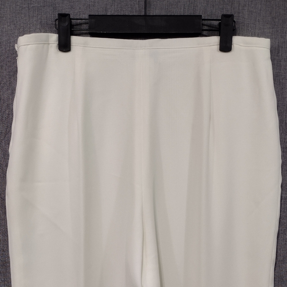 NWT Vintage Lauren Taylor Dress Pants Womens 16 White Office Career Minimalist - Picture 6 of 9
